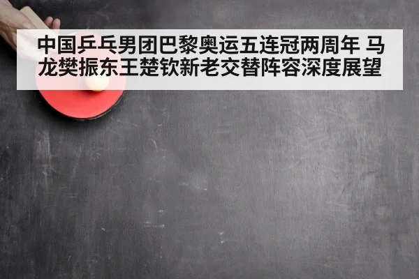 中国乒乓男团巴黎奥运五连冠两周年 马龙樊振东王楚钦新老交替阵容深度展望 - hth